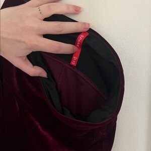 SPANX Burgundy Velvet Leggings